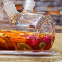 Narguilé Haute Qualité Premium Fruit Design Verre Type Droit Écologique pour Bar Miroir Fait Main Fumer Verre Type Libre