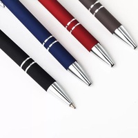 Stylo bille en métal au toucher doux avec logo personnalisé et motif animal, finition gravée au laser, cadeaux promotionnels multifonctionnels