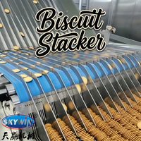 Machine à empiler les biscuits, bande transporteuse alimentaire en PU, machine à organiser les biscuits pour usine de transformation industrielle de biscuits, machine à biscuits