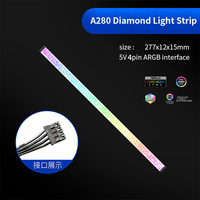 5V-3PIN ARGB barre lumineuse de perceuse cassée en alliage d'aluminium 28cm boîtier LED coloré pour ordinateurs étuis pour ordinateur portable couvre accessoires informatiques