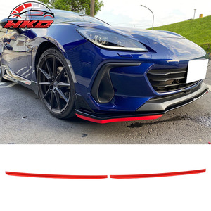 เหมาะสำหรับ Subaru BRZ 22-25 สไตล์ STI สีแดง ชุดแต่งกันชนหน้าแบบ Splitter ป้องกันรอยขีดข่วน วัสดุ EPDM 2 ชิ้น อุปกรณ์ตกแต่งภายนอกคุณภาพสูง - Product Image 1