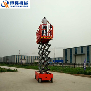 Plateforme élévatrice à ciseaux Heng Qiang Jixie 10m, plateforme de travail en hauteur alimentée à l'essence pour opérations en grande altitude - Product Image 3