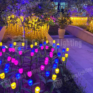 Fantasy Tulip Decorative <b>Light</b> Brightening Outdoor Small Parks Residential Gardens Ip65 Rated Customizable Color Luminous Effect - Product Image 5