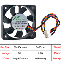 Ventilateur de refroidissement 5cm 50mm ACP5010-12-PWM DC5V/12V 4 broches Ventilateur IPC pour micro-hôte Carte mère CPU 50x50x10mm