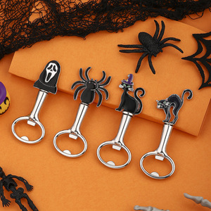 Halloween Bottle Opener Ghost Spider Black <b>Cat</b> Zinc Alloy Beer Opener <b>Gift</b> - Product Image 5