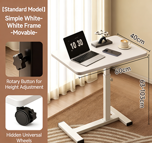 Table basse roulante minimaliste moderne, également un <span class=keywords><strong>petit</strong></span> <span class=keywords><strong>bureau</strong></span>, table d'appoint robuste et portable, installation facile - Product Image 3