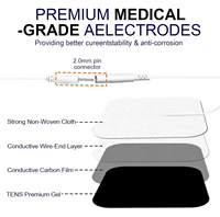 Électrodes hydrogel médicales jetables, patchs conducteurs pour équipement de physiothérapie TENS