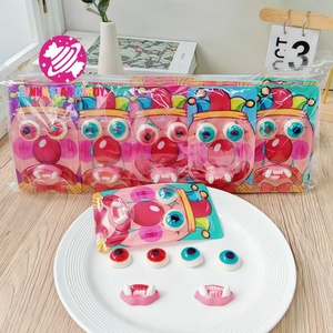 Gommes en forme de dent de globe oculaire pour <span class=keywords><strong>Halloween</strong></span> Vente en gros de bonbons à mâcher doux de <span class=keywords><strong>Clown</strong></span> à saveur de fruits personnalisés Gummy Sweet - Product Image 1