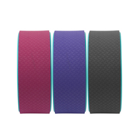 Yoga Studio Fitness Estiramiento Ejercicio Relajación muscular Masaje de espalda Rueda de yoga Material de TPE suave Ruedas de yoga duraderas