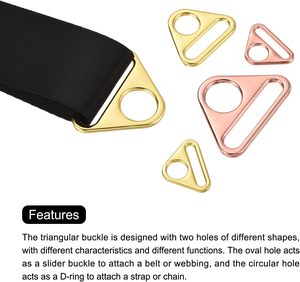 Triangle Buckle Adjuster Triangle D <b>Ring</b> Adjuster Connector Swivel <b>Clip</b> For Strap Purse Backpack Bag Accessories - Product Image 4
