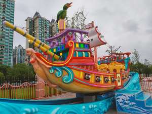 Atracciones de Parque de Diversiones Vikingo con Barco Pirata para Interiores/Exteriores, Hechas de Fibra de Vidrio, Metal y Acero Duraderos para Centros Comerciales - Product Image 3