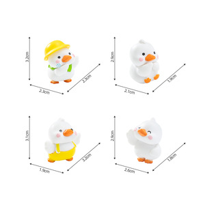 Figuras de Patos Blancos Mini Kawaii de Alta Calidad, Adornos de Animales de Plástico PVC para Micropaisajes, Manualidades de Decoración para Escritorio y Coche - Product Image 6