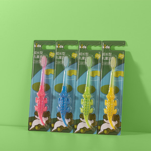 Brosse à dents pour enfants Little Crocodile 2-12 ans, poils souples, brosse à dents manuelle pour enfants - Product Image 4
