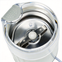 Moulin à café électrique automatique domestique ODM OEM avec meules en acier inoxydable, couvercle transparent, surveillance de la mouture en temps réel, utilisation facile