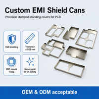 Kotak Pelindung EMI RF EMC, Penutup Komponen PCB, Bingkai yang Dapat Disolder untuk Modul Elektronik, Sinyal, OEM, ODM, Dapat Disesuaikan