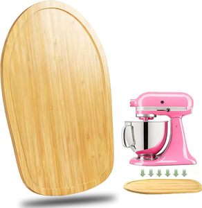 Glissière <span class=keywords><strong>de</strong></span> mixeur en bambou compatible avec les batteurs sur socle inclinable KitchenAid <span class=keywords><strong>de</strong></span> 4,5 à 5 pintes, accessoires <span class=keywords><strong>de</strong></span> tapis coulissant pour appareils électroménagers KitchenAid - Product Image 1