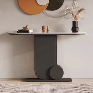 Mesa de Entrada Moderna de Lujo Italiana <span class=keywords><strong>para</strong></span> Sala de Estar y Hoteles, con Cubierta de Mármol, Estructura Metálica Resistente, <span class=keywords><strong>Consola</strong></span> Estrecha <span class=keywords><strong>para</strong></span> Pasillos - Product Image 3