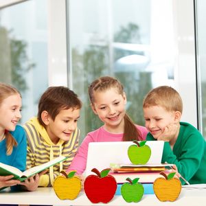 ป้าย<span class=keywords><strong>ไม้</strong></span>รูปแอปเปิ้ลลาย Back to School สำหรับตกแต่งถาดหลายชั้นสไตล์เรโทร วันเปิดเทอม สัปดาห์ขอบคุณคุณครู ของตกแต่งฤดูใบ<span class=keywords><strong>ไม้</strong></span>ร่วง - Product Image 2