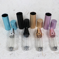 Remplissage inférieur 5ml 10ml Mini atomiseur de parfum bouteilles de parfum rechargeables bouteille de pulvérisation d'atomiseur de parfum en aluminium de taille de voyage