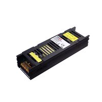 Slim noir 220V AC/DC 12V affichage LED alimentation pour éclairage intérieur 200W 16A LED Modules de pilote pour la signalisation 240V 120V 230V