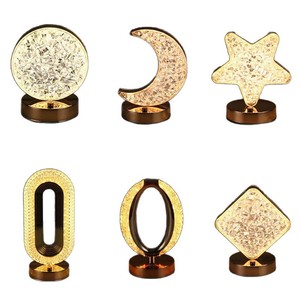 Cross-border wholesale creative star and moon night <b>light</b>, rechargeable touch tri-color bedroom bedside ambient <b>light</b>, - Product Image 5