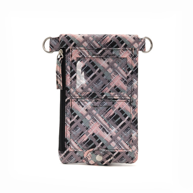 For Purple Plain Print PU Leather Fashion Cross-body Phone Bag Adjustable Strap Magnetic Closure Multiple Pockets for Cards
