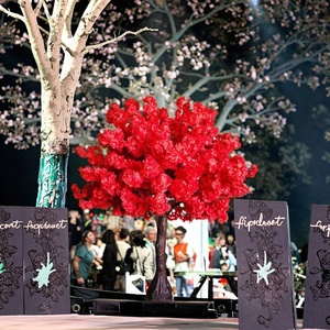 Decoración de árboles de flor de cerezo artificiales rojos de nuevo diseño de 4 pies y 5 pies, centro de mesa, árbol para boda, evento, fiesta - Product Image 4