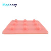 Medeasy Simulador Laparoscópico: Módulo de Entrenamiento con Almohadilla de Silicona para Sutura Abdominal, Desgarro, Corte y Prisionera de Fila.