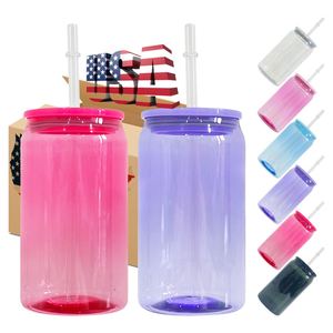 Coffee Cup <b>Clear</b> Drinking for Uv Dtf Wraps Colored <b>Jelly</b> 16Oz Plastic Can - Product Image 1