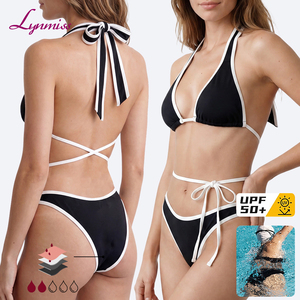 <span class=keywords><strong>Maillot</strong></span> <span class=keywords><strong>de</strong></span> <span class=keywords><strong>bain</strong></span> <span class=keywords><strong>menstruel</strong></span> deux pièces pour femme, ensemble bikini anti-fuite, col carré, bas échancré, couleur unie, séchage rapide, UPF 50 - Product Image 1
