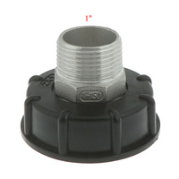 Adaptateur de réservoir IBC en acier inoxydable S60x6 filetage femelle de 2 pouces à filetage mâle de 1/2 pouces BSP