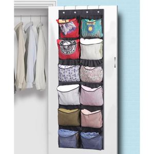Door Shoe Storage Rack with 12 <b>Large</b> Mesh Pockets Boot Hanging Storage Fabric for <b>Wardrobe</b> and Bathroom - Product Image 4