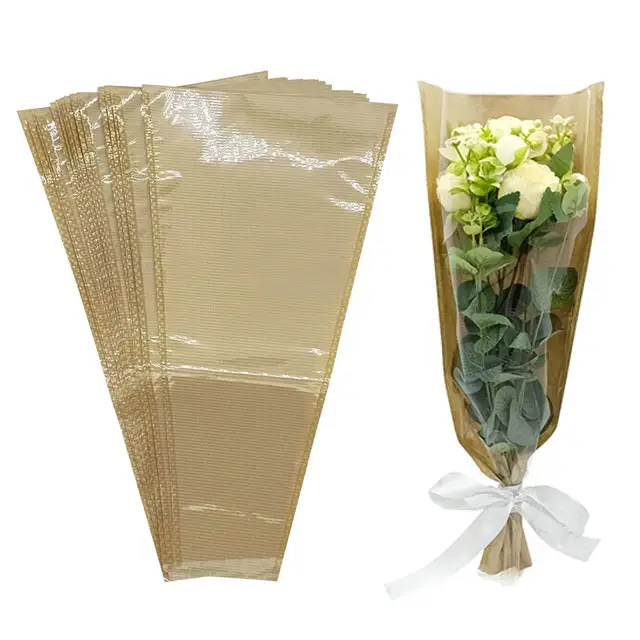 명확한 사용자 정의 인쇄 새로운 디자인 Opp 가방 꽃다발 단일 장미 DIY 선물 포장 꽃 슬리브