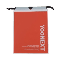 Emballage de stockage de voyage grande pochette de rangement portable en plastique Logo personnalisé translucide clair cordon chaussures sacs avec corde