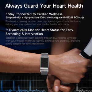 Pulsera Inteligente sin Pantalla IP68, Monitor de Bienestar, Análisis de Composición Corporal ECG, Monitor de Signos Vitales No Invasivo, Batería 15D+ - Product Image 3