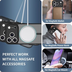 Senyork high quality strong magnet magnetic <b>charging</b> matte hard phone <b>case</b> for iPhone 17Air 16E 15 pro max back cover - Product Image 4