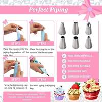 Ensemble complet d'outils de décoration pour la pâtisserie avec douilles à crème, poches à douille et spatule à gâteau pour desserts faits maison