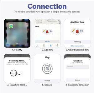 犬用首輪アクセサリー <span class=keywords><strong>GPS</strong></span>追跡機能付き ワイヤレスキーファインダー スマート犬用首輪 ペット用品 犬の安全 エアタグ代替品 - Product Image 2