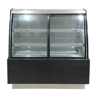Vitrine réfrigérée pour pâtisserie de supermarché commercial NE-210CH, refroidissement par air, vitrine ouverte, acier inoxydable, vitrine à gâteaux en verre