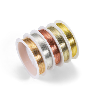 St. Kunkka Copper <b>Wire</b> 0.2-1mm Plated Silver Kc Gold Light Gold Rose Gold For Jewelry Making DIY <b>Craft</b> Accessories - Product Image 1