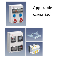 Boîte de distribution étanche transparente HD-03A IP67 avec serrure, interrupteur MCB, couvercle, utilisation industrielle en extérieur, tension nominale 125V