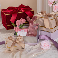 Boîtes de parfum de luxe personnalisées en gros, boîtes cadeaux recouvertes de velours floqué pour filles