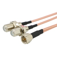 Cables de Comunicación de 20 cm, Conector Macho F a Hembra F, Conectados a Cable RG316