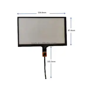 6.2 155mm*88mm GT911 Capacitive Touch Digitizer For Raspberry Pi GPS Navigation Touchscreen Panel Glass+USB Driver Board