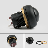 Petit interrupteur rond à boutons poussoir, 2 pièces, 36V, 2a, étanche ip65, panneau de 12mm