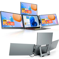Moniteur portable triple écran Eimio 15,6 pouces IPS, extension d'écran pour ordinateur portable, type-C, plug-and-play, extension multi-écrans pour ordinateur portable OEM