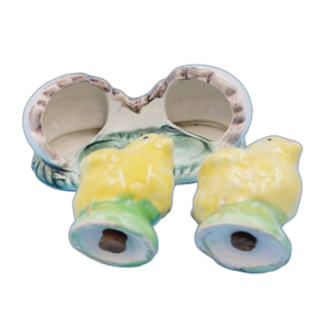 Vintage mignon poussins à couver dans oeuf salière et poivrière ensemble japon collection cuisine décor printemps - Product Image 2