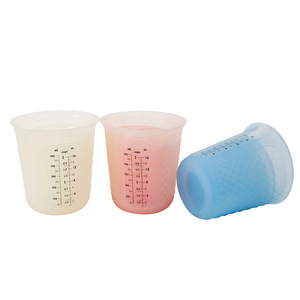 <b>Measuring</b> <b>Cups</b> <b>Set</b> Silicone Rubber 3 Piece With Dual Scale For Kitchen Use - Product Image 2