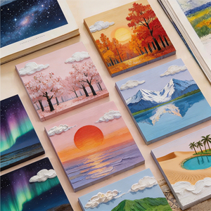 Colorful Landscape Memo Pads With Nature Scenes 3x3 Inch Sticky <b>Notes</b> For Students And Office Use - Product Image 4