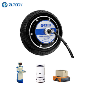 Couple élevé 8 pouces 1024 encodeur d'incrément de fil 6.5N.m 200 tr/min 150W 48V DC servomoteur de moyeu de <span class=keywords><strong>roue</strong></span> sans brosse pour <span class=keywords><strong>voiture</strong></span> AGV électrique - Product Image 2